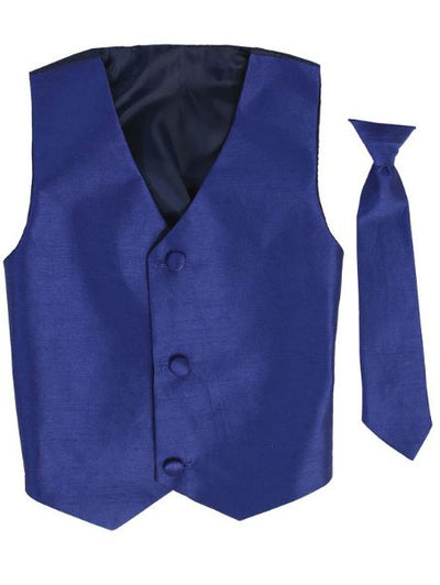 Poly Silk Vest Set: ROYAL BLUE
