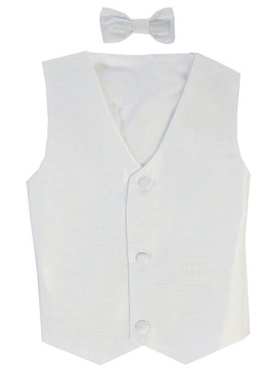 Poly Silk Vest Set: WHITE
