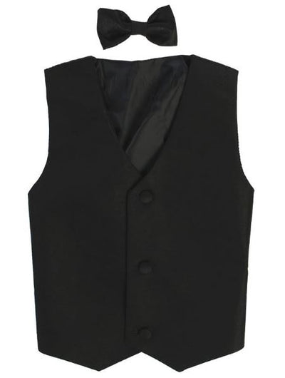 Poly Silk Vest Set: BLACK