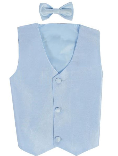 Poly Silk Vest Set: LT BLUE