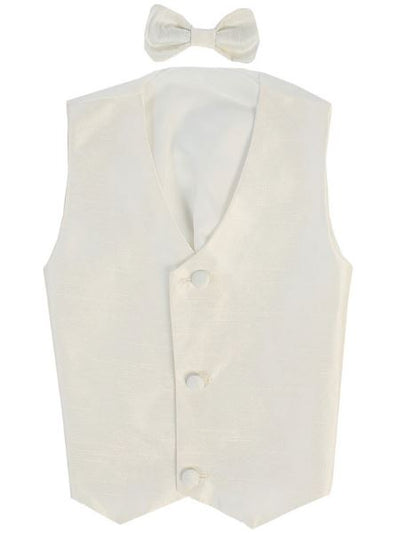 Poly Silk Vest Set: IVORY