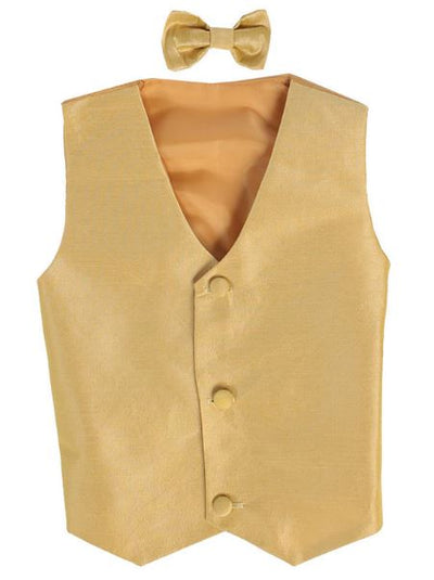 Poly Silk Vest Set: GOLD