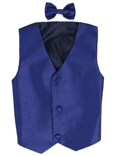 Poly Silk Vest Set: ROYAL BLUE