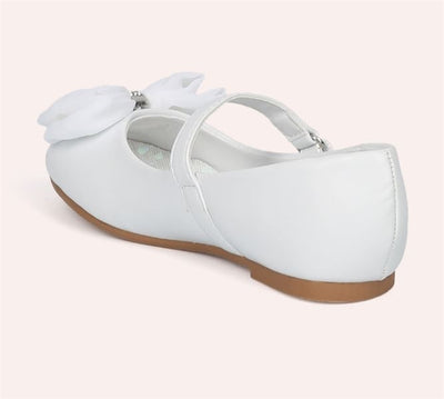 CLAIRE Flat Shoes: WHITE