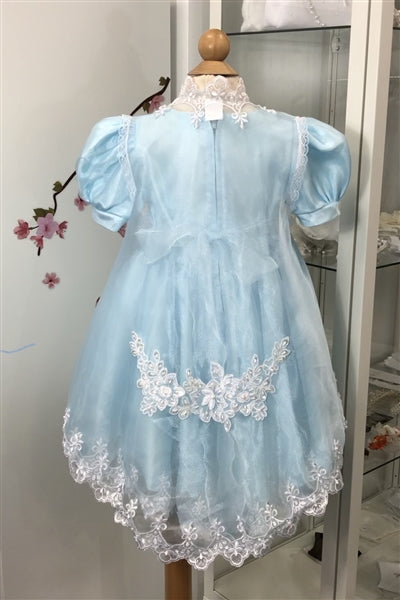 Caroline Organza Dress & Jacket: Sky Blue