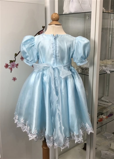 Caroline Organza Dress & Jacket: Sky Blue