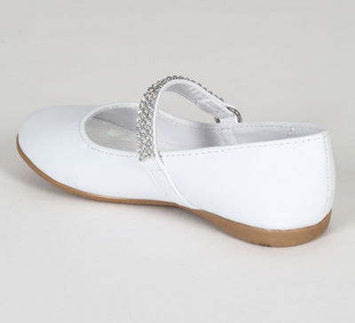 Kelly Flat Shoes: WHITE