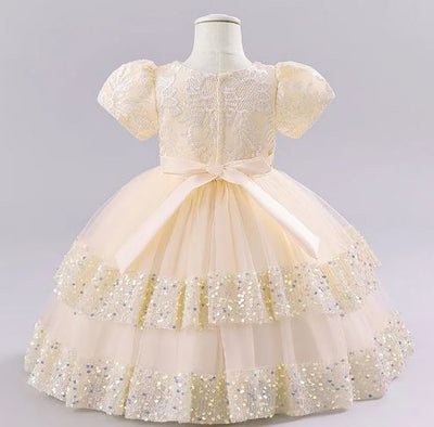 Madison Party Dress: Pale Yellow