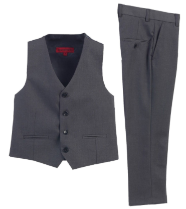 Vest and Pants Set: CHARCOAL -