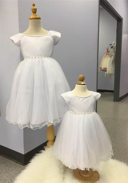 Glenda Tulle Dress: WHITE