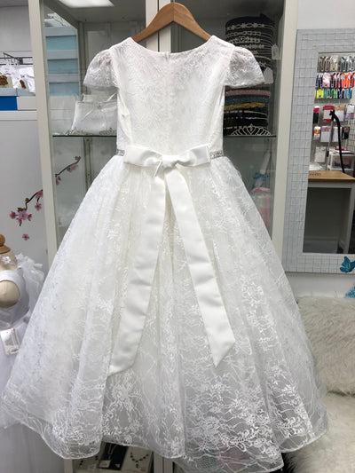 Emily  Ankle Length Gown: OFF-WHITE