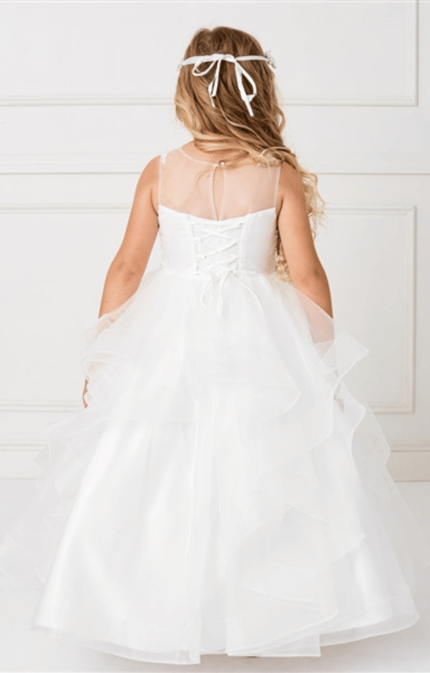 TT 7018 Floor Length Gown: OFF WHITE