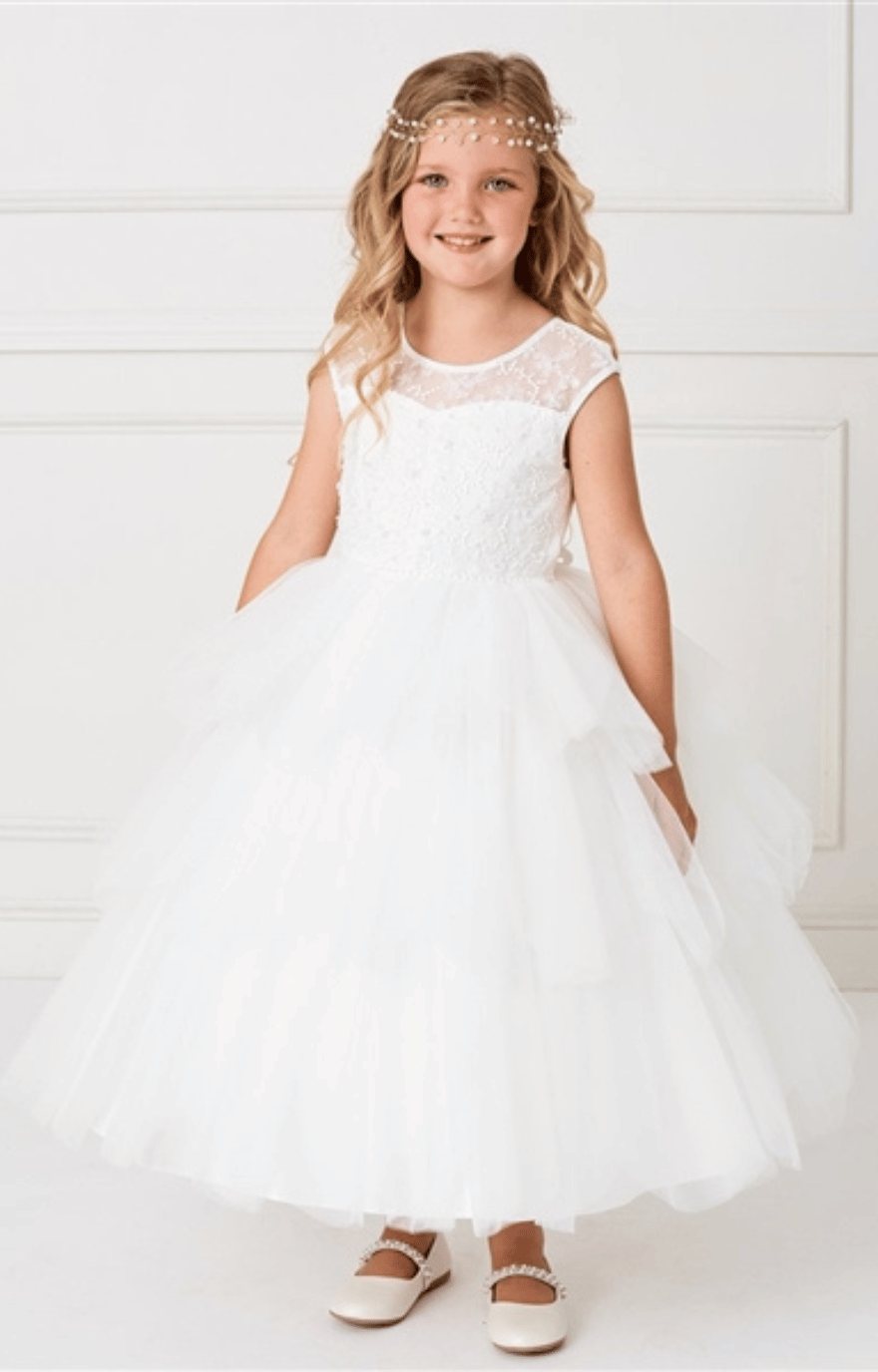 TT 5791 Ankle Length Gown: OFF WHITE