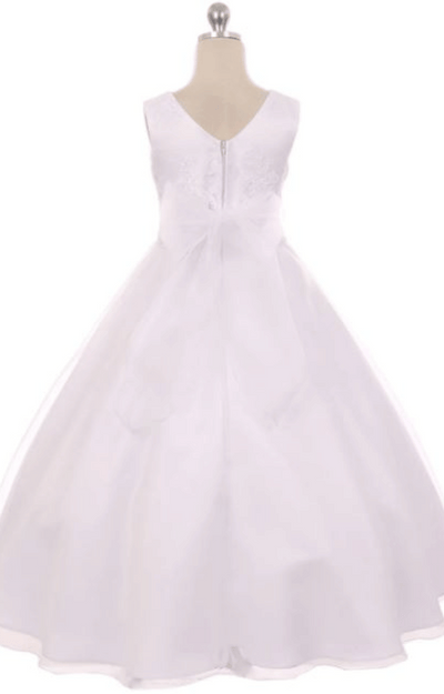 Lara Tea Length Dress: WHITE