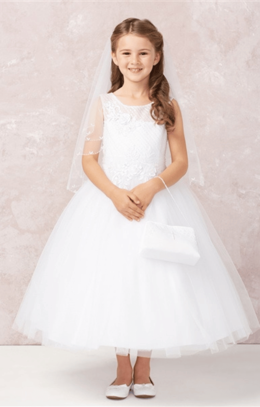 TT 5753 Ankle Length Gown: WHITE