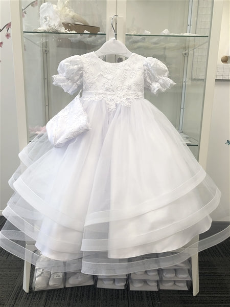 Savannah Baptism Gown: WHITE