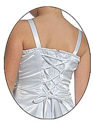 Annie Satin Dress: WHITE