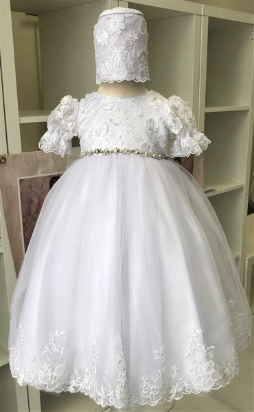 Amelia Baptism Gown: WHITE