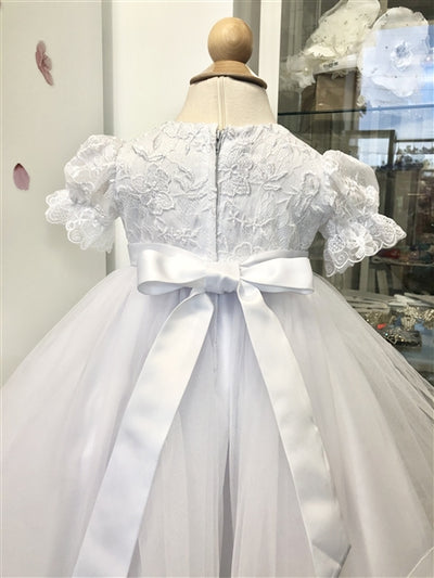 Savannah Baptism Gown: WHITE