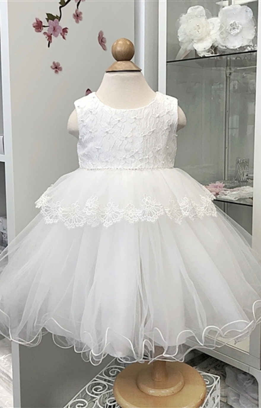 Baby white gown hot sale