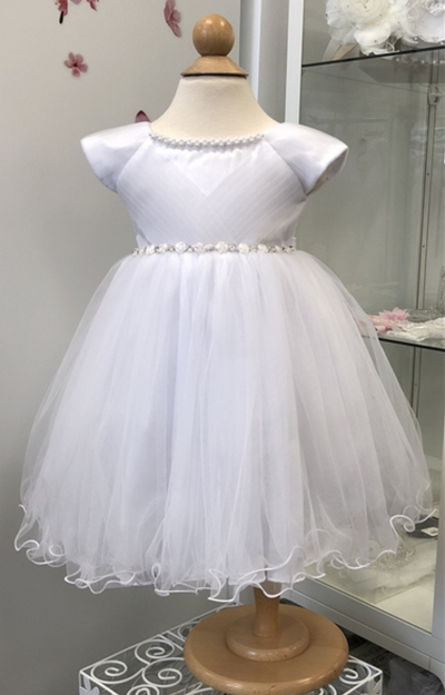 Glenda Tulle Dress: WHITE