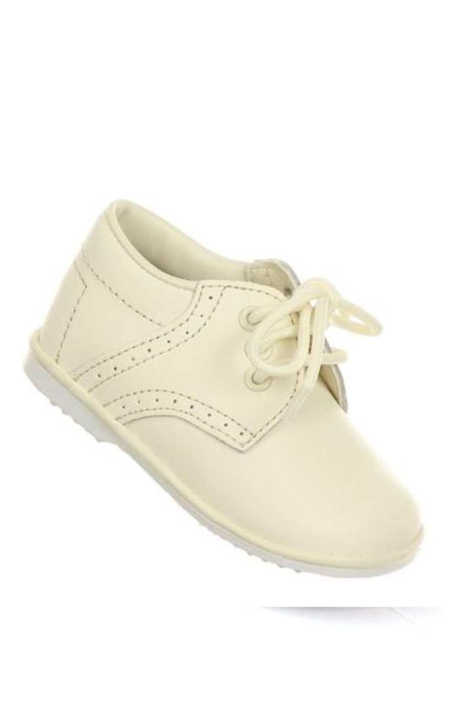 Leather Shoes for Toddler Boys: IVORY