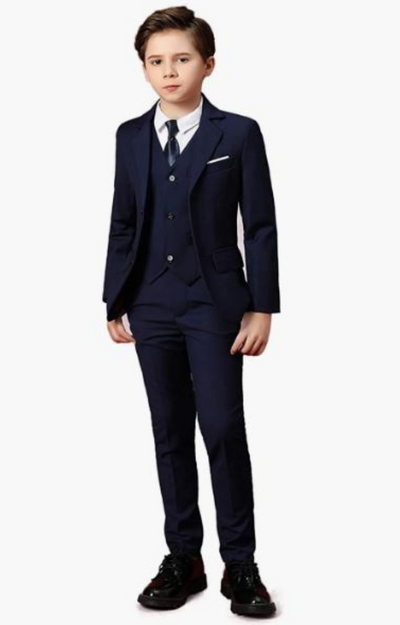 Noah Skinny 5pc Suit: NAVY