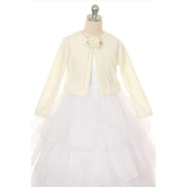 Thin Fleece Bolero Jacket: IVORY