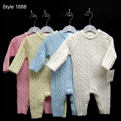 Cotton Baby Sweater Set: Pink