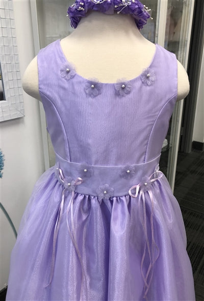 Olivia Organza Dress: Lilac