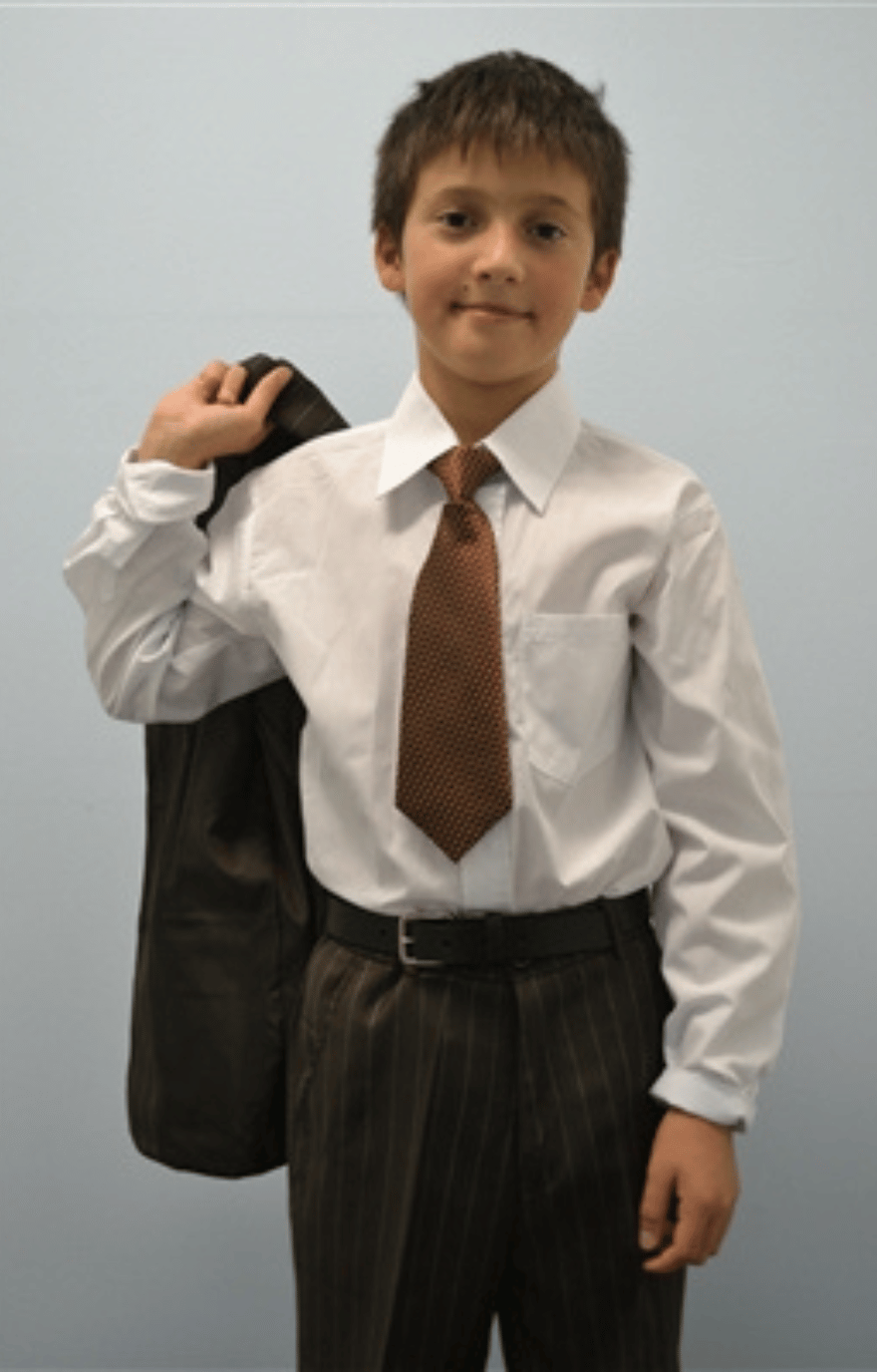Edward 5pc Suit: Brown Stripe