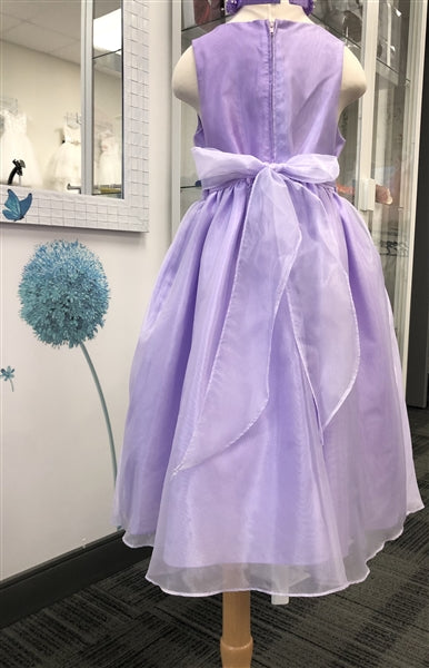 Olivia Organza Dress: Lilac