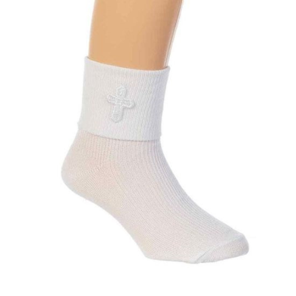 Socks with Cross: White