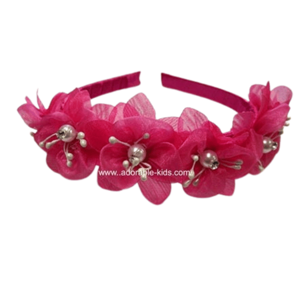 Fuchsia Floral Headband