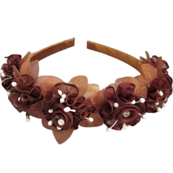 Brown Floral Headband