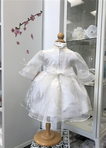Tamara Organza Baby Dress: OFF WHITE