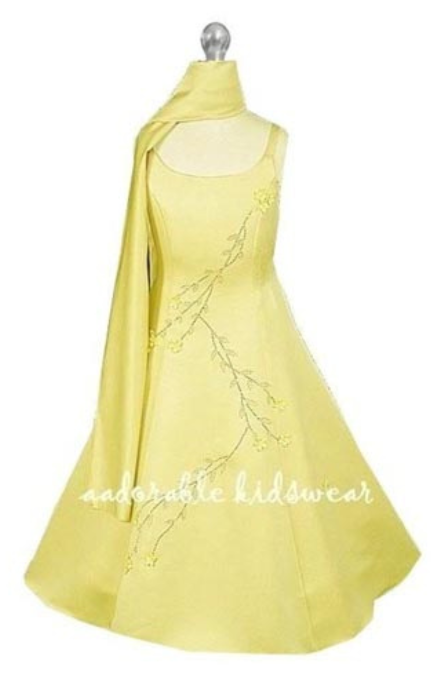 Pearl Satin Dress: Yellow Gold