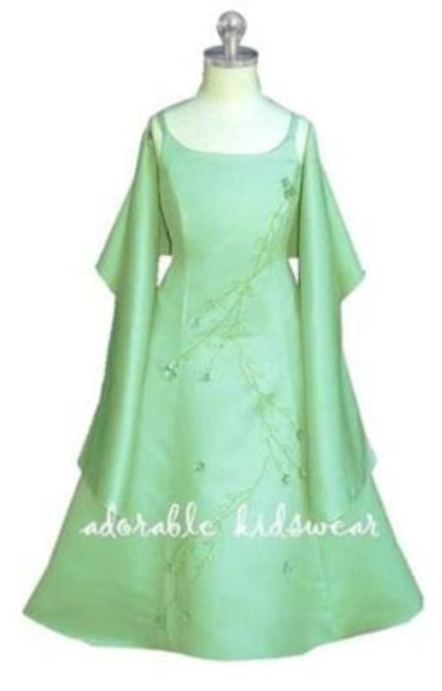 Pearl Satin Dress: Sage Green