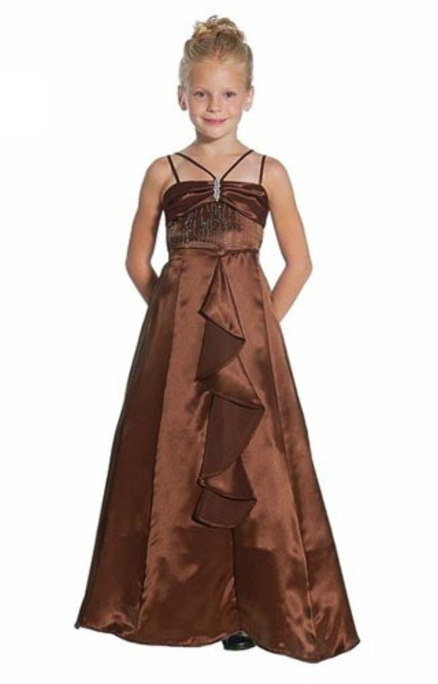 Gladys Long Dress: BROWN