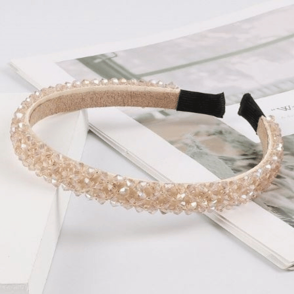 Crystal Headband: Champagne