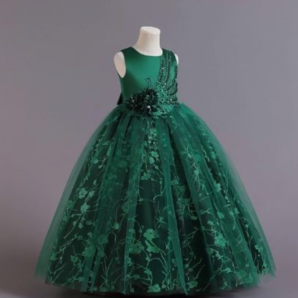 Patrice Long Dress: Green