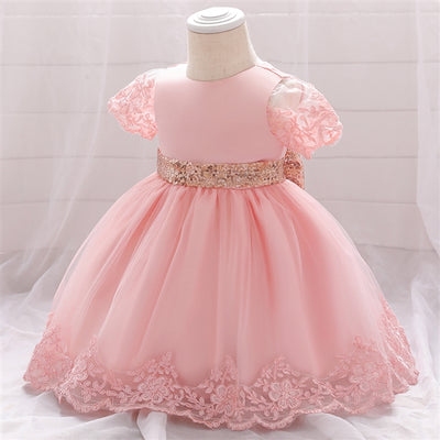 Aurora Baby Dress: PEACH