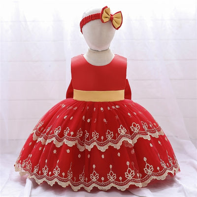 Cassie Organza Dress: RED
