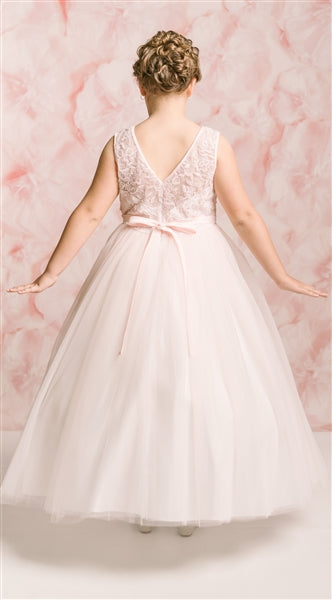 Josefina Floor Length Gown: BLUSH PINK