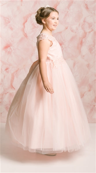 Willow Floor length Gown: PEACH