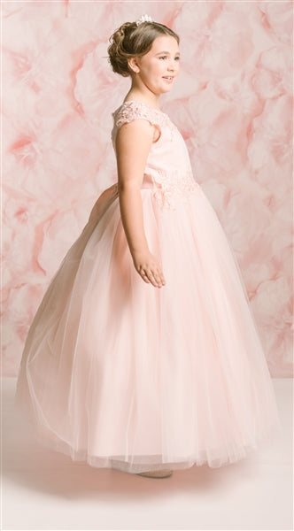 Willow Floor length Gown: BLUSH